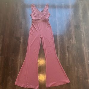 mauve colored wide leg jumpsuit worn only once. Great condition